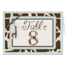 Search for safari table cards Giraffe