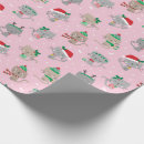 Search for cat christmas wrapping paper Pink