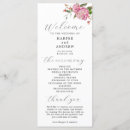Search for pink floral wedding programs Greenery