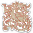 Search for medieval dragons stickers Red