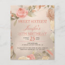 Search for pastel sweet 16 invitations Flowers