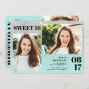 Search for teal and silver sweet 16 invitations Modern sweet sixteen
