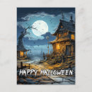 Recherche de maison hantée halloween cartes postales Pour tous