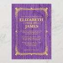 Recherche de purple rustic mariage invitations Vintage