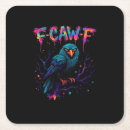Recherche de oiseaux drôles dessous de verres F caw f
