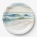 Search for beach waves paper plates Tropical