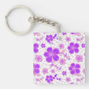 Recherche de fleur violette porteclés Motif floral
