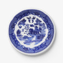 Search for blue and white china paper plates Vintage