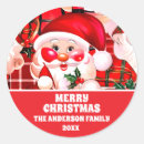 Search for vintage santa claus stickers Red