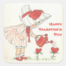 Search for vintage valentine stickers Red hearts