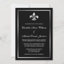 Search for fleur de lis wedding invitations Black