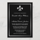 Search for fleur de lis wedding invitations Black