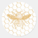 Search for golden bee stickers Honeycomb