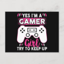 Recherche de gamers cartes postales Mignon