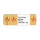 Search for red maple leaf return address labels Autumn