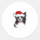 Search for collie dog stickers Santa