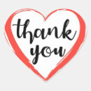 Search for heart shaped thank you stickers Etsy