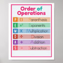 Search for mathematical order of operations posters Middle school