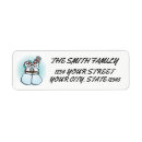 Search for snowman return address labels Winter