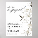 Search for floral engagement party signs Elegant