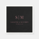 Search for black and rose gold napkins Simple