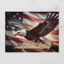 Search for bald eagle and american flag postcards 4th of july