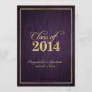 Search for metallic graduation invitations Purple