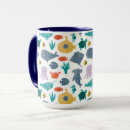 Search for aquatic pattern mugs Watercolor