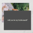 Search for black and white bridesmaid cards Typography