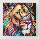 Recherche de lions horloges Coloré