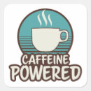 Search for powered by coffee stickers Retro