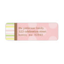 Search for dots and stripes return address labels Pink