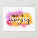 Search for you are amazing postcards Typography