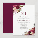Search for floral 21st birthday invitations Elegant