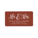 Search for just married return address labels Newlywed