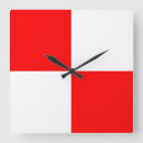 Recherche de damier rouge horloges Carré