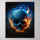 Search for skull with burning art Skeleton