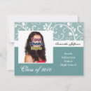Search for aqua graduation invitations White