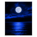 Search for moonlight on water posters Blue