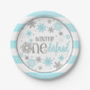 Search for winter onederland plates Boy first birthday