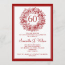 Search for red rose 60th birthday invitations Sixty