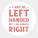 Recherche de gaucher autocollants Main gauche