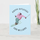 Search for snow skiing birthday cards Skier