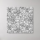 Search for black and white flowers canvas prints Vintage