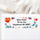 Search for pink diamonds return address labels Hearts