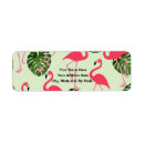Search for pink flamingo return address labels Flamingoes