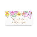 Search for pink plumeria return address labels Flowers
