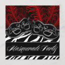 Search for red masquerade party invitations Ball