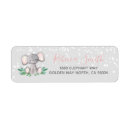 Search for grey elephant return address labels Watercolor