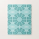 Recherche de motif floral puzzles Bleu